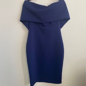 Navy Off-Shoulder Dress